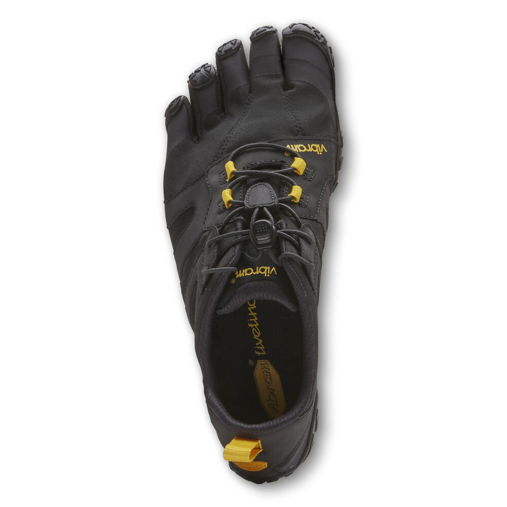 Vibram Five Fingers Mens V-Trail 2.0 - Running Shoes Black/Yellow - ODR571306